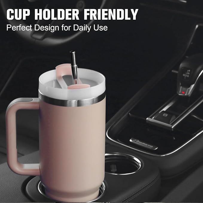 40oz Insulated Stainless Steel Tumbler with Handle